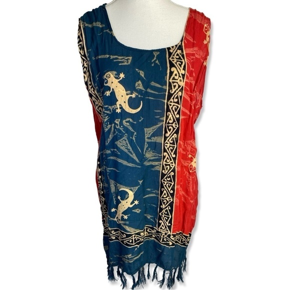 ⭐️HANDMADE Tribal Batik Boho Beach Swim
Coverup - Picture 2 of 6